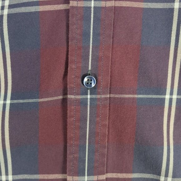 Tommy Hilfiger Men's 17.5 36/37 Long Sleeve Button Up Purple/Blue Dress Shirt - Picture 4 of 9